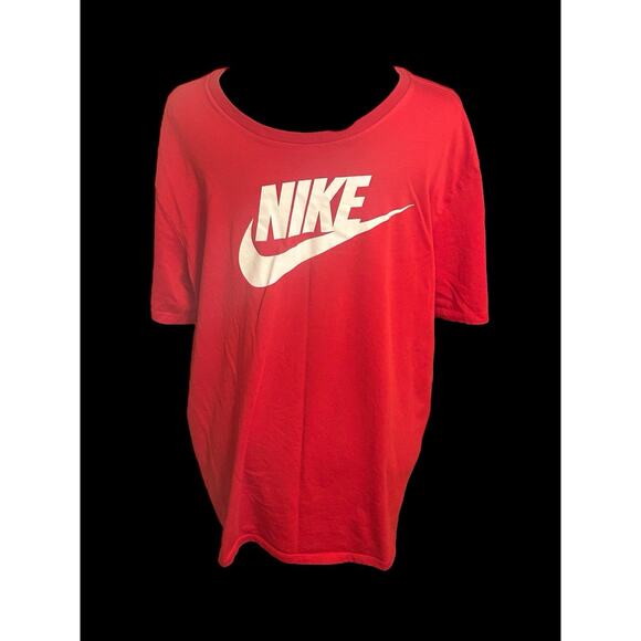 Nike Dri-FIT T-Shirt XL Red Athletic Fit Running Training Gym Tee - Picture 1 of 6